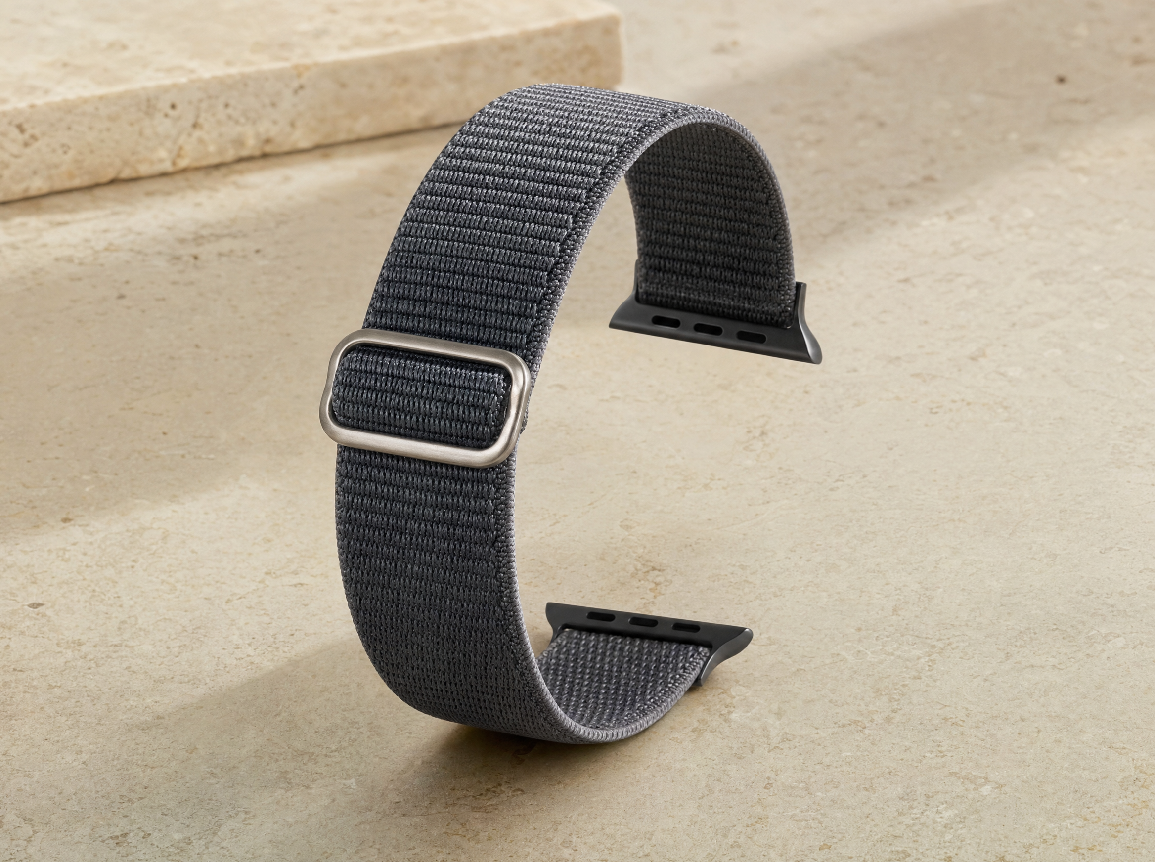 Nylon Woven sample band, studio product photograph